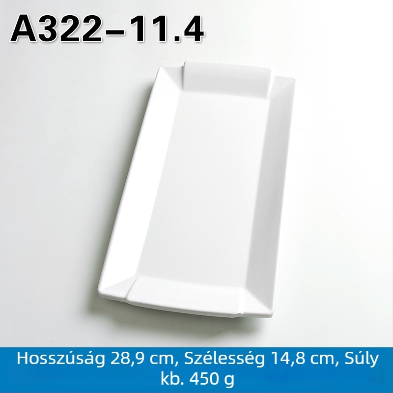 Melamin téglalap alakú tál forró pot és grill számára, kínai stílus, permetezett felület