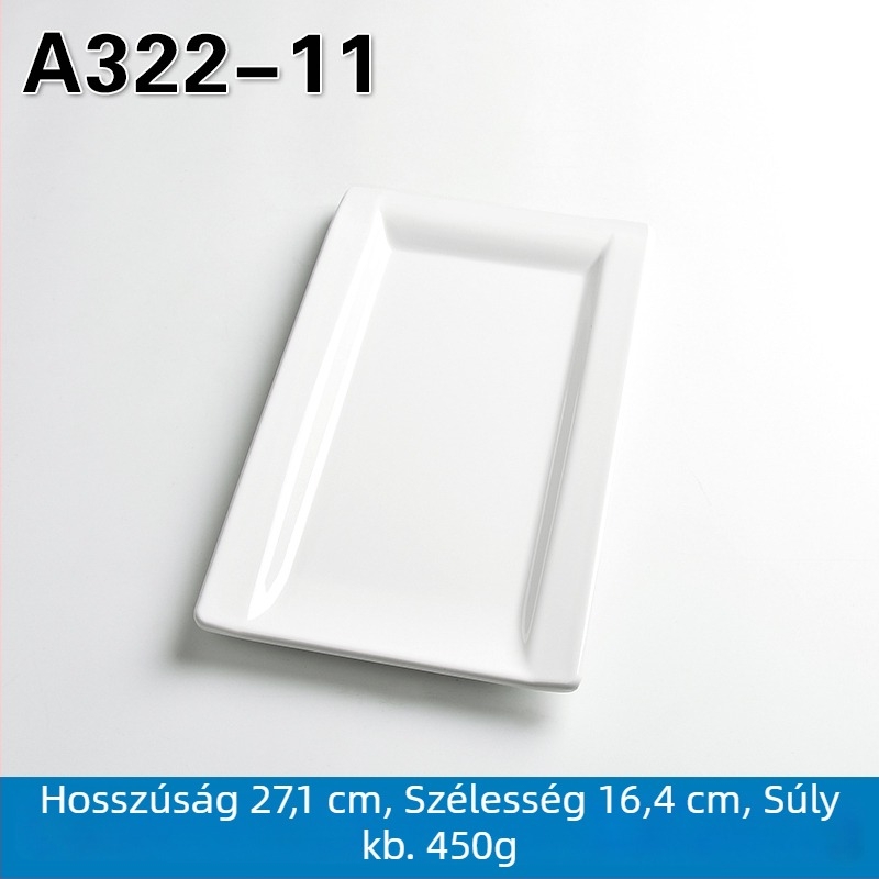 Melamin téglalap alakú tál forró pot és grill számára, kínai stílus, permetezett felület