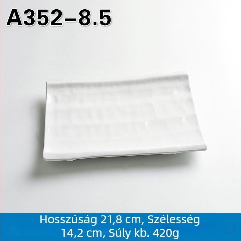 Melamin téglalap alakú tál forró pot és grill számára, kínai stílus, permetezett felület