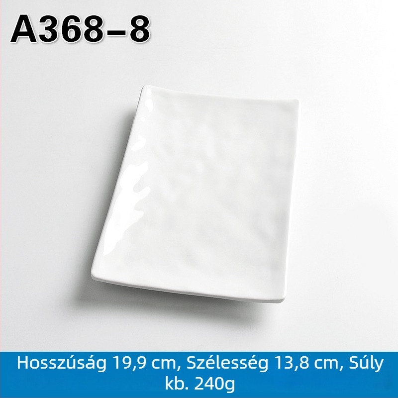 Melamin téglalap alakú tál forró pot és grill számára, kínai stílus, permetezett felület