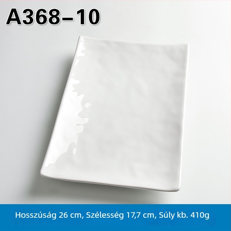 Melamin téglalap alakú tál forró pot és grill számára, kínai stílus, permetezett felület