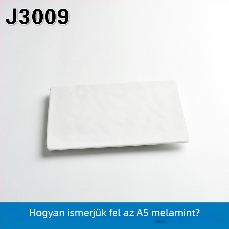 Melamin téglalap alakú tál forró pot és grill számára, kínai stílus, permetezett felület