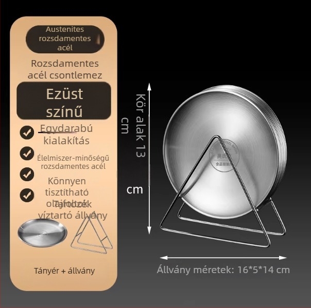 Rozsdamentes acélból készült csontlemez, koreai stílusú, kerek, élelmiszer-minőségű, kávézóhoz, grill tál, nem alkalmas mikrohullámú sütőhöz