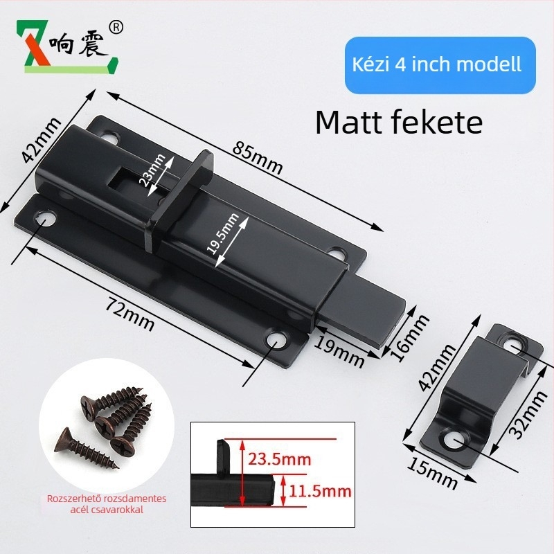 Automata rugós ajtózár Type A, rozsdamentes acél, csiszolt felület, modern minimalista stílus, alkalmas bútorokhoz