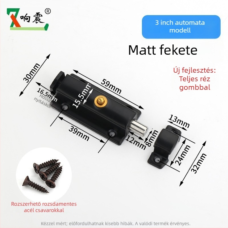 Automata rugós ajtózár Type A, rozsdamentes acél, csiszolt felület, modern minimalista stílus, alkalmas bútorokhoz