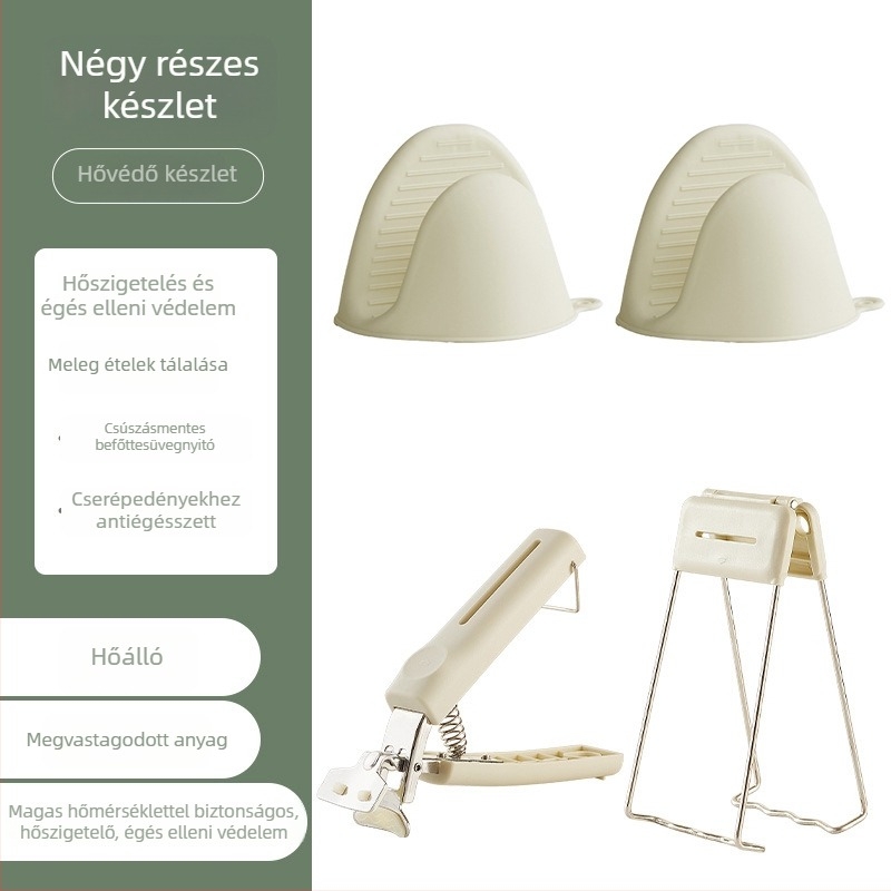 Forróság elleni rozsdamentes acél tálklipsz – csúszásmentes tartó tányérokhoz és párolt ételekhez