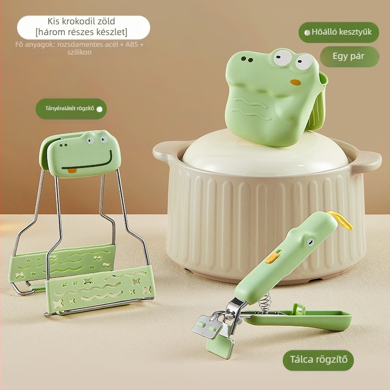 Forróság elleni rozsdamentes acél tálklipsz – csúszásmentes tartó tányérokhoz és párolt ételekhez