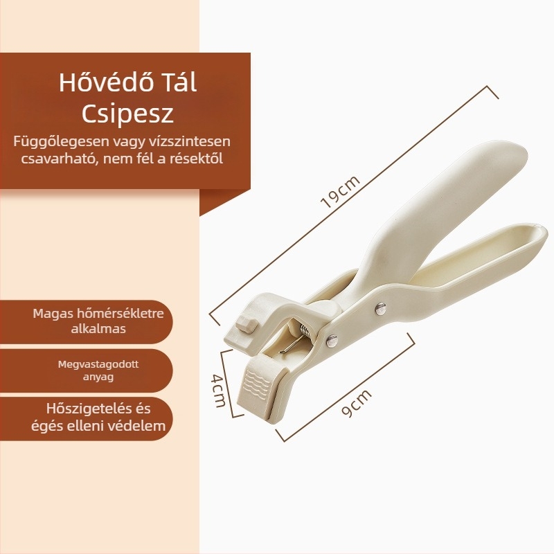 Forróság elleni rozsdamentes acél tálklipsz – csúszásmentes tartó tányérokhoz és párolt ételekhez