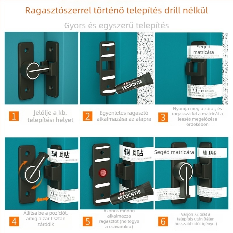 Tolóajtóhoz anti-zár, Típus A, cinkötvözet, Sonic Shock