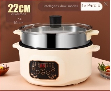 Többfunkciós elektromos főzőedény, kapacitás 2.1–4 L, 2–3 fő részére, belső rész 201 rozsdamentes acél, 1–2 réteg, modell 701