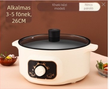 Többfunkciós elektromos főzőedény, kapacitás 2.1–4 L, 2–3 fő részére, belső rész 201 rozsdamentes acél, 1–2 réteg, modell 701