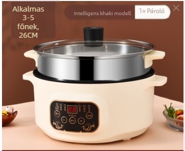 Többfunkciós elektromos főzőedény, kapacitás 2.1–4 L, 2–3 fő részére, belső rész 201 rozsdamentes acél, 1–2 réteg, modell 701