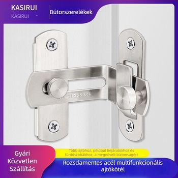 Pillangózár ajtóhoz, rozsdamentes acélból, drótos felületkezelés, modell 001, modern egyszerű stílus