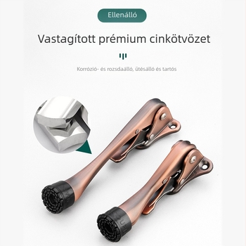 Lábas működtetésű ajtóstop, cinkötvözet, elektroplakolt felület, falra szerelhető CT-01, kézi irányítás, Feiyang, modern minimalist stílus