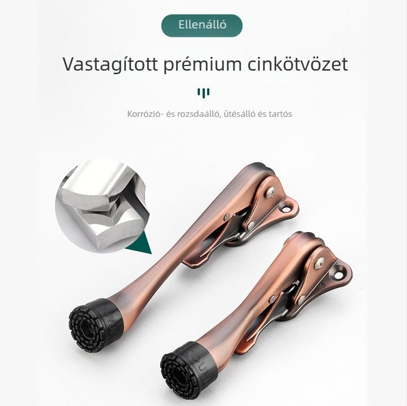 Lábas működtetésű ajtóstop, cinkötvözet, elektroplakolt felület, falra szerelhető CT-01, kézi irányítás, Feiyang, modern minimalist stílus
