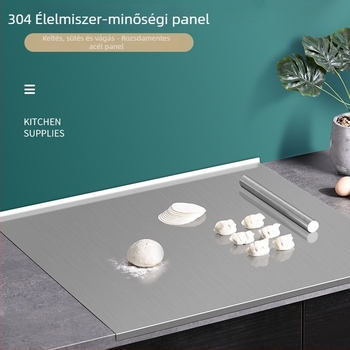 Bonja 304 rozsdamentes acél vágó- és dagasztó deszka, kétoldalas, háztartási használatra, nordic stílus.