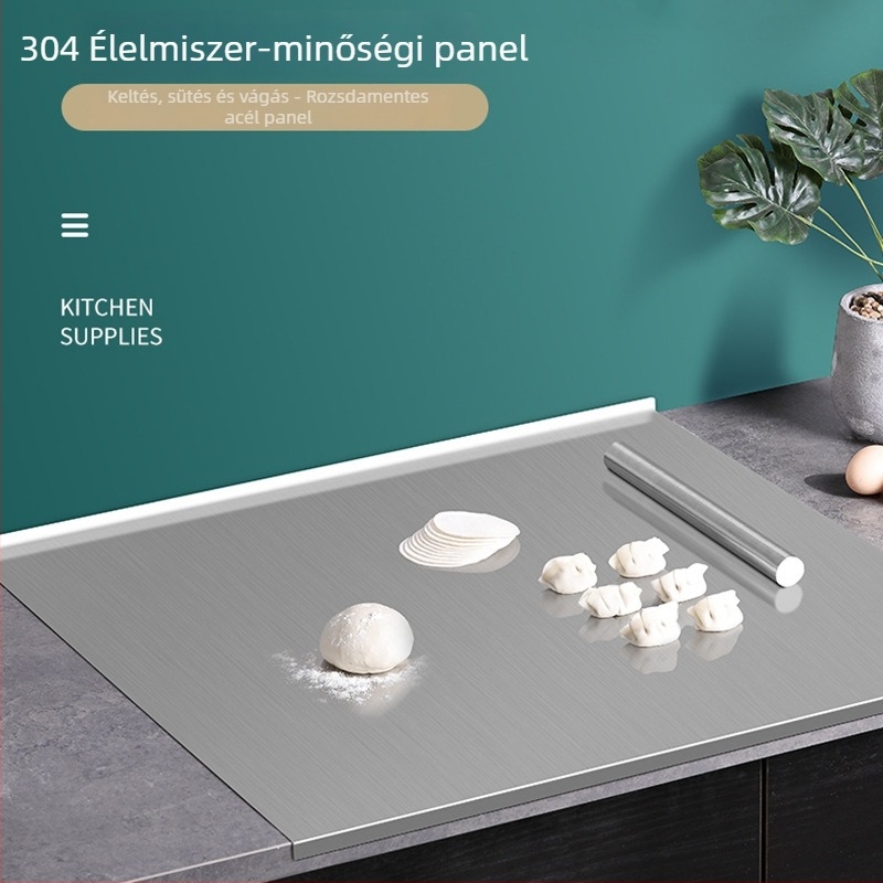 Bonja 304 rozsdamentes acél vágó- és dagasztó deszka, kétoldalas, háztartási használatra, nordic stílus.