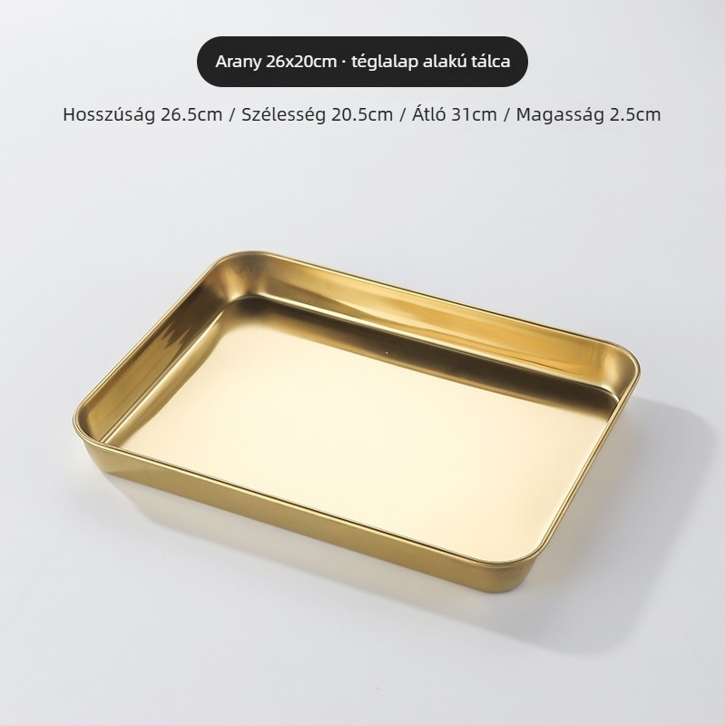 Koreai stílusú rozsdamentes acél négyszögletes tál, mikrohullámú sütőben használható, modern minimalista dizájn, prémium minőség