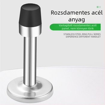 Ajtó felső rész – anti-ütközés, falra szerelt, rozsdamentes acél (304/201) vagy cinkötvözet, felület polírozott/galvanizált, megnövelt magasság, kézi működtetés