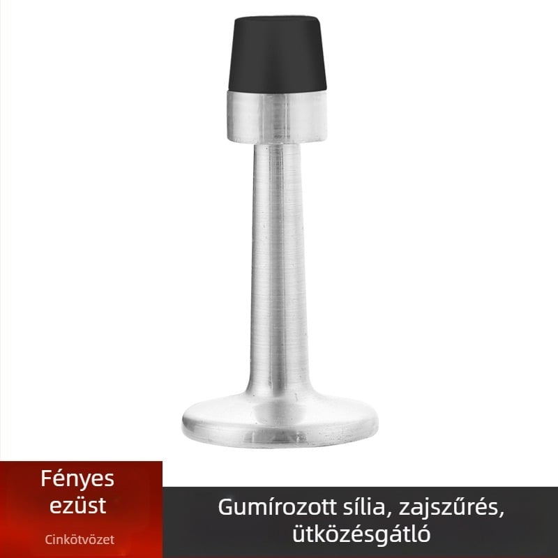 Ajtó felső rész – anti-ütközés, falra szerelt, rozsdamentes acél (304/201) vagy cinkötvözet, felület polírozott/galvanizált, megnövelt magasság, kézi működtetés