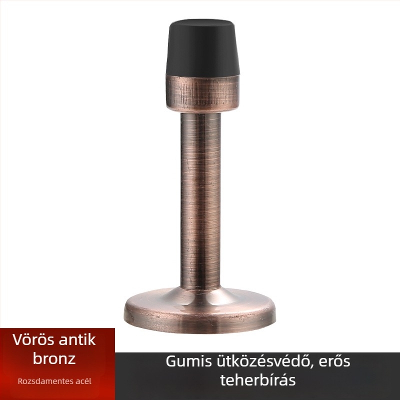 Ajtó felső rész – anti-ütközés, falra szerelt, rozsdamentes acél (304/201) vagy cinkötvözet, felület polírozott/galvanizált, megnövelt magasság, kézi működtetés