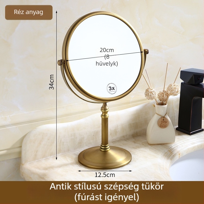 Rézből készült törölközőtartó, antik stílusú fürdőszobai tároló, kefés felülettel, 10 kg teherbírás