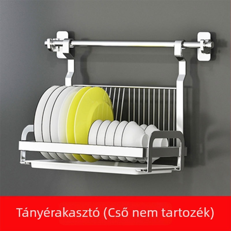 Xinyi jia Skandináv stílusú multifunkcionális konyhai akasztó polc, falra szerelhető, 201 rozsdamentes acél, szárító tálak tartó