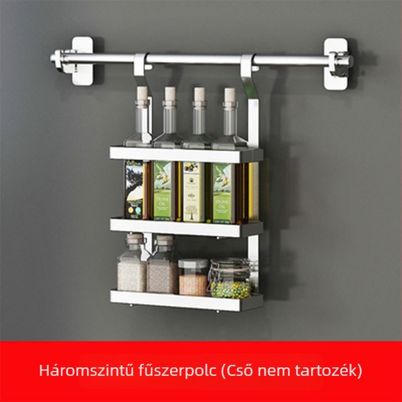 Xinyi jia Skandináv stílusú multifunkcionális konyhai akasztó polc, falra szerelhető, 201 rozsdamentes acél, szárító tálak tartó