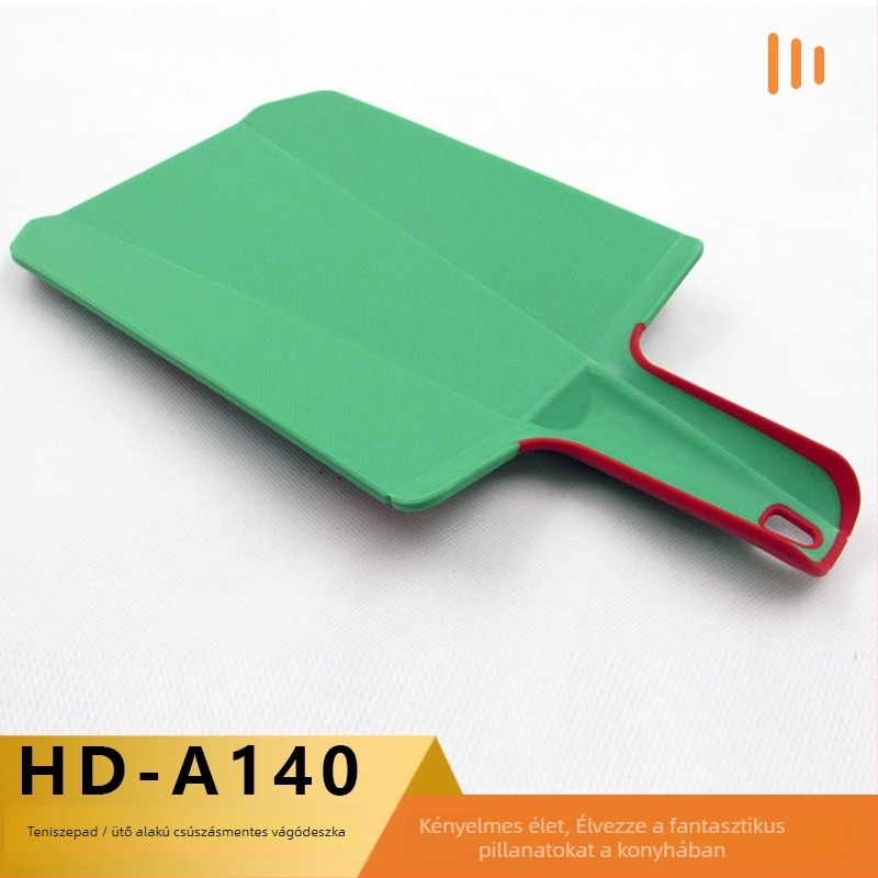 Raketa alakú csúszásmentes vágódeszka, kültéri műanyagból, hordozható és összecsukható, élelmiszerbiztonságos. Anyag: Plastic + TPR; Eredet: Yangjiang; Stílus: Kényelmes