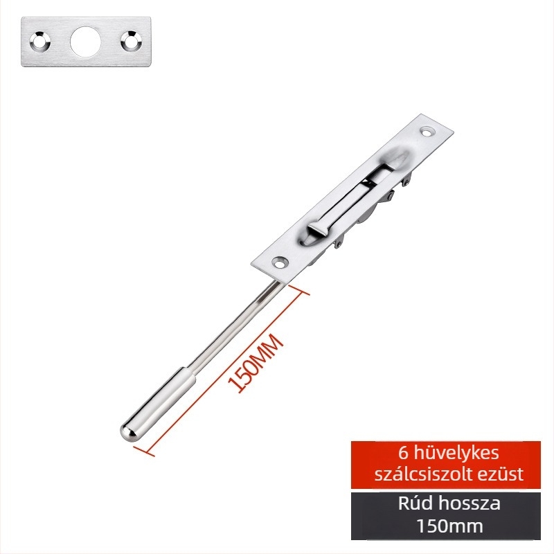 Rejtett ajtózár, F-típus, 304 rozsdamentes acél, elektroplatinált felület, modern stílus
