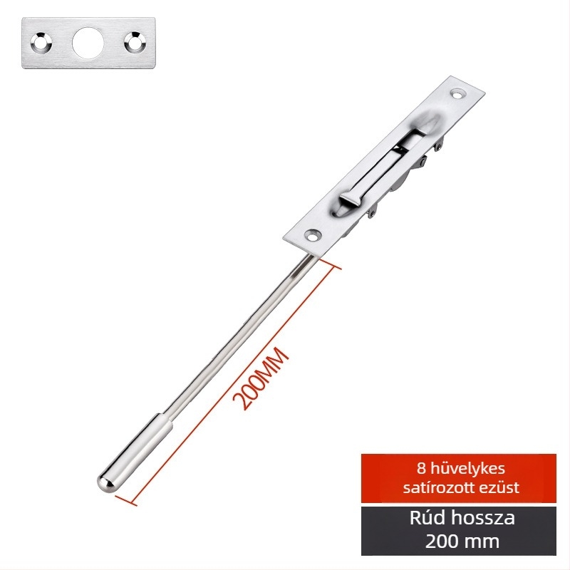 Rejtett ajtózár, F-típus, 304 rozsdamentes acél, elektroplatinált felület, modern stílus