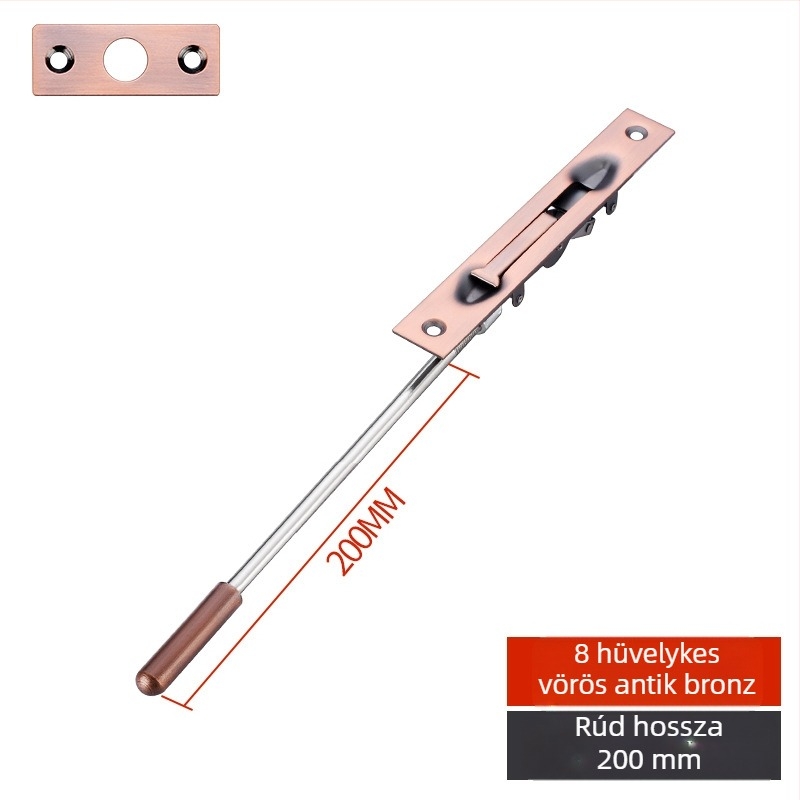 Rejtett ajtózár, F-típus, 304 rozsdamentes acél, elektroplatinált felület, modern stílus