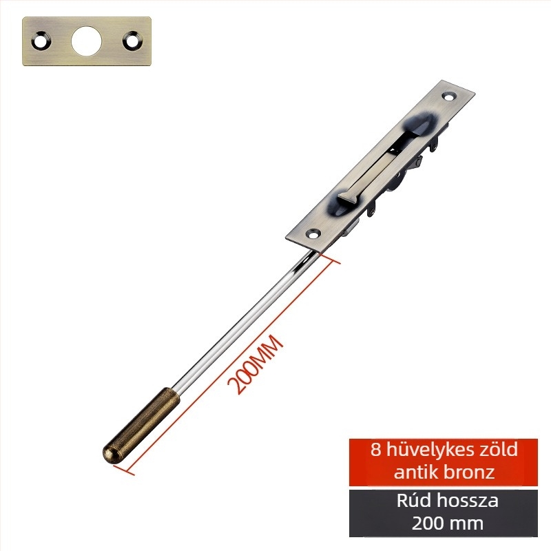 Rejtett ajtózár, F-típus, 304 rozsdamentes acél, elektroplatinált felület, modern stílus