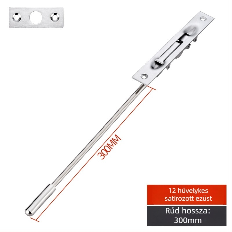 Rejtett ajtózár, F-típus, 304 rozsdamentes acél, elektroplatinált felület, modern stílus