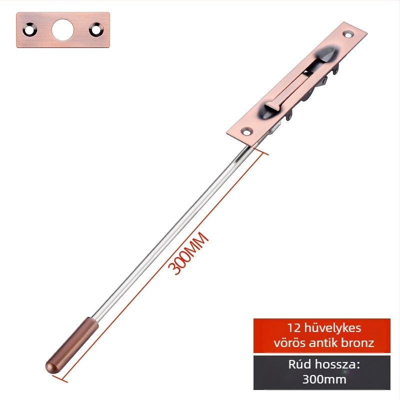 Rejtett ajtózár, F-típus, 304 rozsdamentes acél, elektroplatinált felület, modern stílus