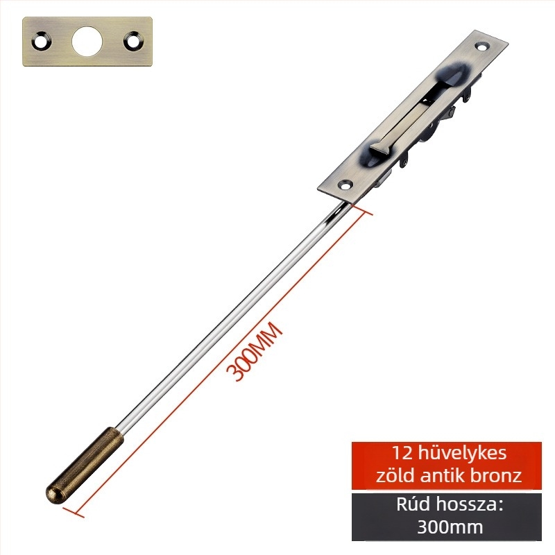 Rejtett ajtózár, F-típus, 304 rozsdamentes acél, elektroplatinált felület, modern stílus