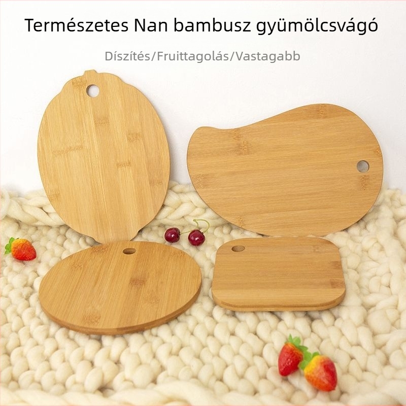 Nanzhu faanyagú vágódeszka, élelmiszer-minőség, kétoldalas, 1 cm vastagság, növényi olaj felülettel
