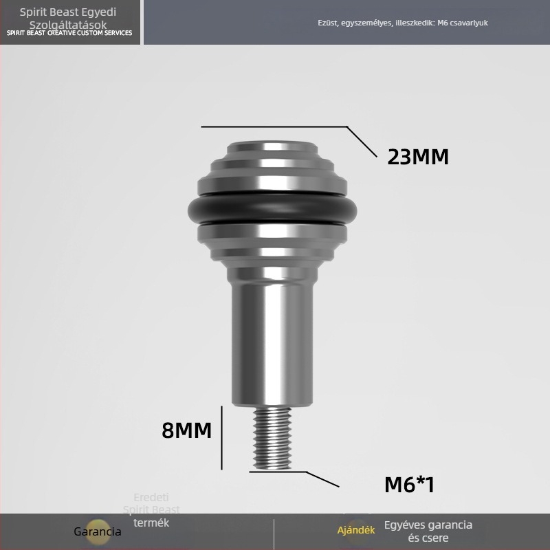 Elektromos jármű: univerzális gömbfejes tartó összekötő rúddal M6/M8/M10, Ø17 mm, adapter gömbfej Ø20 mm, 25 mm