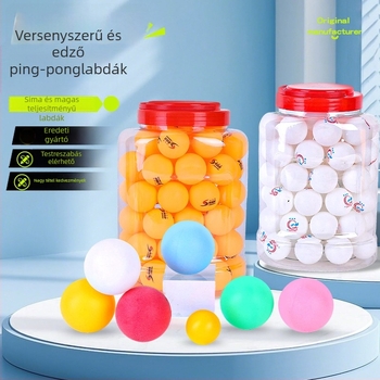 Asztalitenisz edző- és versenylabdák, PP anyagból, alkalmas asztaliteniszre és tollaslabdára