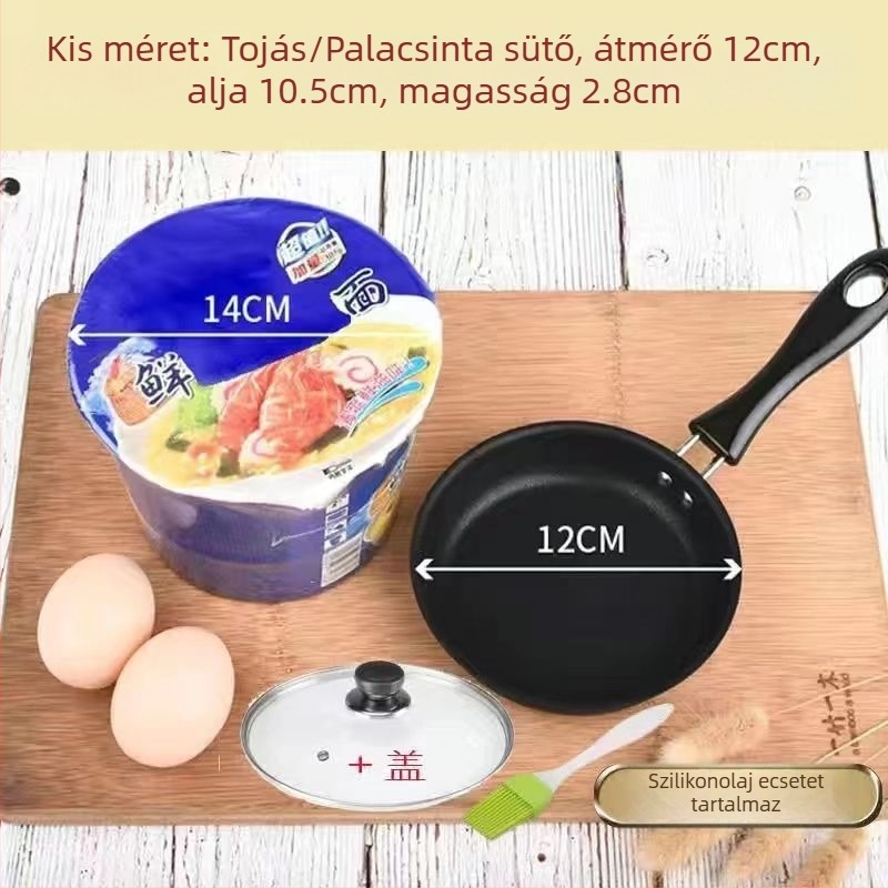 Maifan kővel bevont tapadásmentes serpenyő üveges fedővel (Indukciós kompatibilis, egylapos alsó, általános felhasználás)