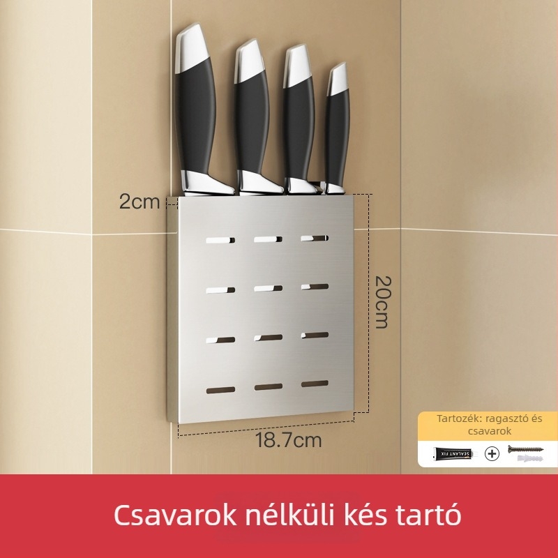 Fali konyhai rack, 304 rozsdamentes acélból, többfunkciós, telepítés nélküli, falra szerelhető polc, Dongguan 2019