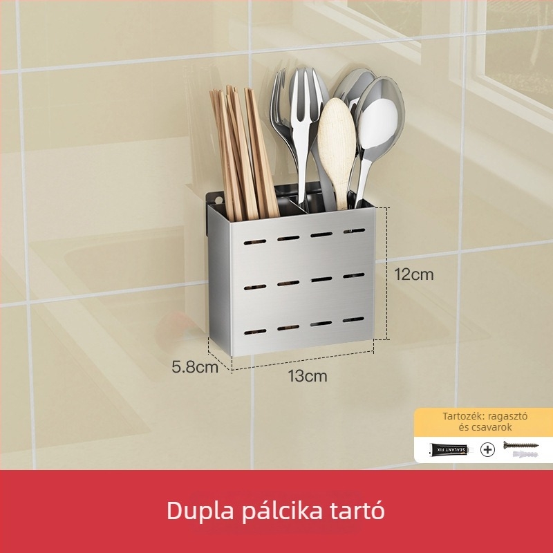 Fali konyhai rack, 304 rozsdamentes acélból, többfunkciós, telepítés nélküli, falra szerelhető polc, Dongguan 2019