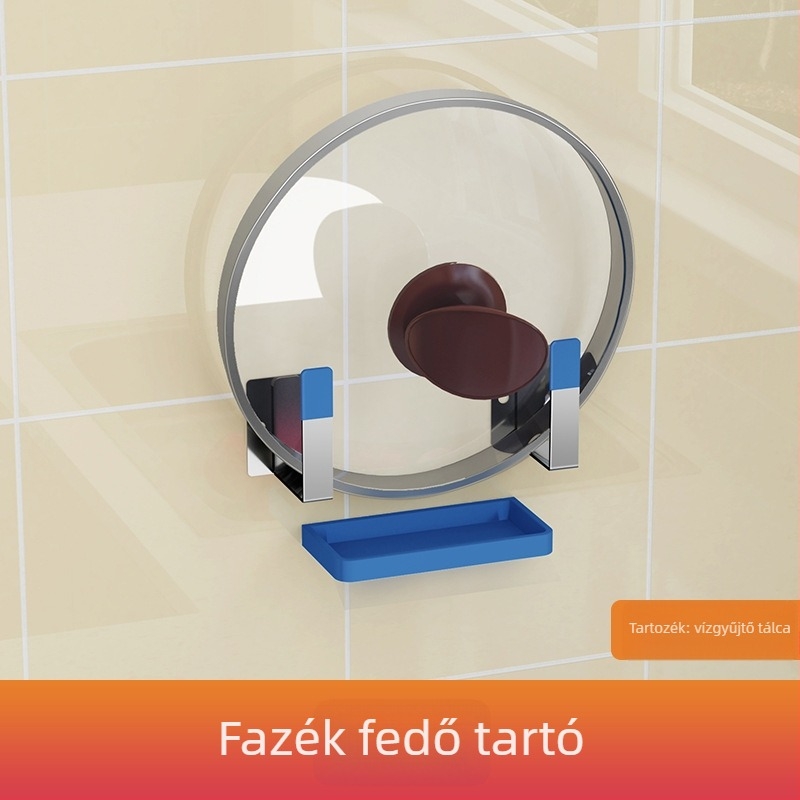 Fali konyhai rack, 304 rozsdamentes acélból, többfunkciós, telepítés nélküli, falra szerelhető polc, Dongguan 2019