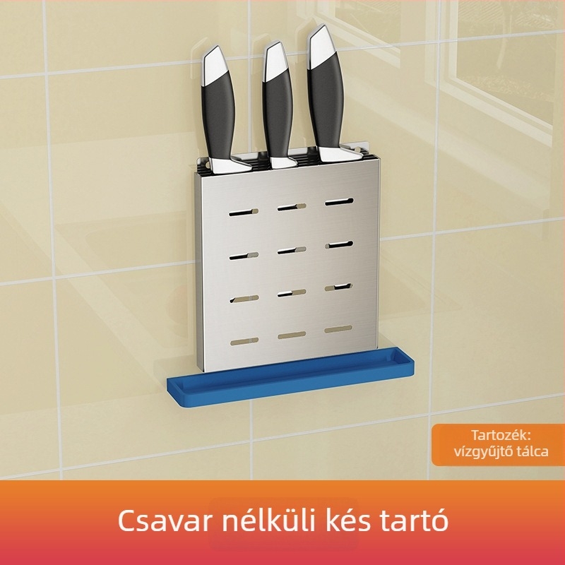 Fali konyhai rack, 304 rozsdamentes acélból, többfunkciós, telepítés nélküli, falra szerelhető polc, Dongguan 2019
