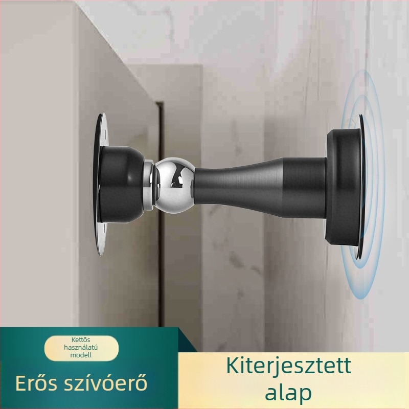 Rozsdamentes acél mágneses ajtócsapó 3 az 1-ben, falra szerelhető, polírozott és elektroplattált felülettel