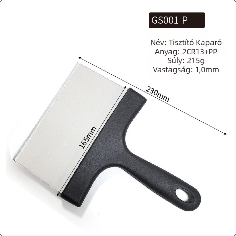 Rozsdamentes acél teppanyaki spatula készlet kültéri grillsütéshez — modern minimalista design, tartalmaz spatulákat steakhez és palacsintákhoz, testreszabható