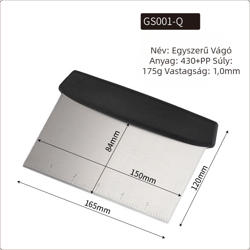 Rozsdamentes acél teppanyaki spatula készlet kültéri grillsütéshez — modern minimalista design, tartalmaz spatulákat steakhez és palacsintákhoz, testreszabható