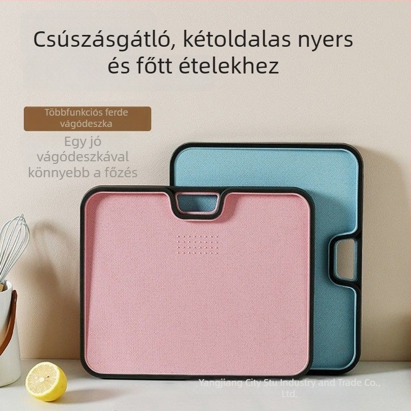 Megvastagított szilikon vágódeszka, csúszásmentes konyhai eszköz, babatáplálás előkészítésére, búzaszalmából készült, antibakteriális és penészálló, zöldségek szeleteléséhez