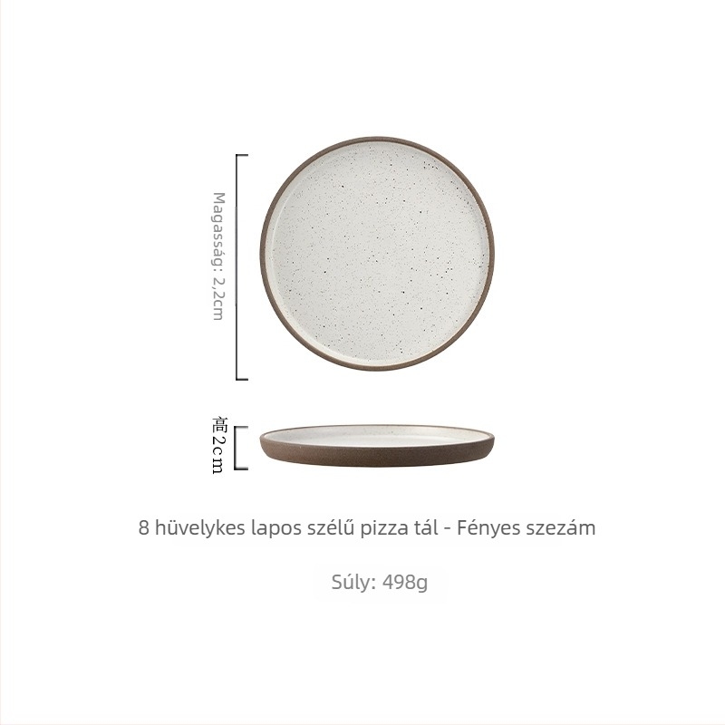 Japán stílusú porcelán tányér, kör ételtál, mikrohullámú sütőben használható, testre szabható