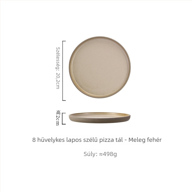 Japán stílusú porcelán tányér, kör ételtál, mikrohullámú sütőben használható, testre szabható